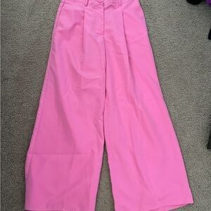 SHEIN Vibrant Pink Wide-Leg Pants